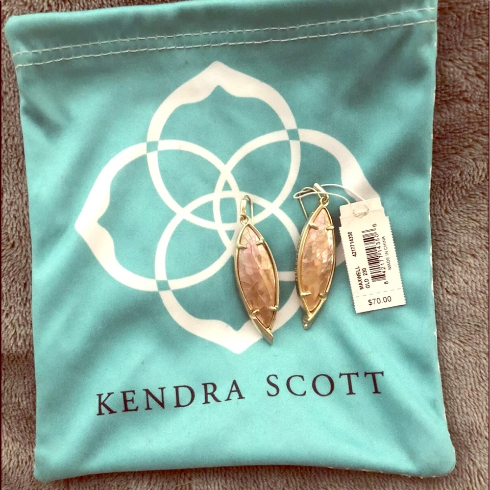 Kendra Scott Maxwell Rose Gold  Glass Earrings